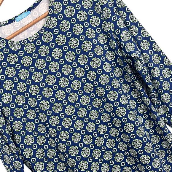 J. McLaughlin Women's XL Catalina Cloth Top Geometric Travel Preppy Minimalist - Picture 1 of 10